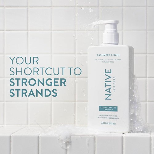Native Strengthening Shampoo - Cashmere & Rain Scent | 16.5 Fl Oz for Healthy Hair