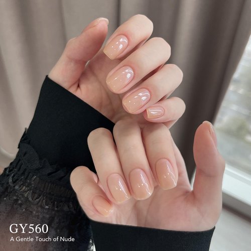 GAOY Jelly Gel Nail Polish, 16ml Sheer Translucent Soak Off Gel Polish, UV Light Cure for Nail Art DIY at Home, GY560 Haute Nude
