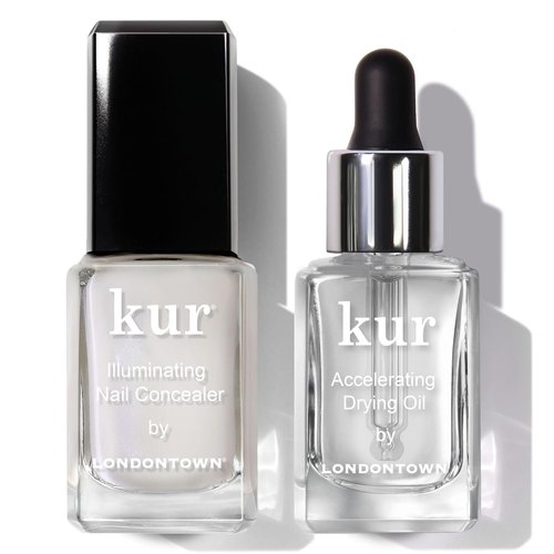 LONDONTOWN Nail Concealer & Accelerating Drying Oil Set - Perfect In A Pinch, 0.40 Fl Oz
