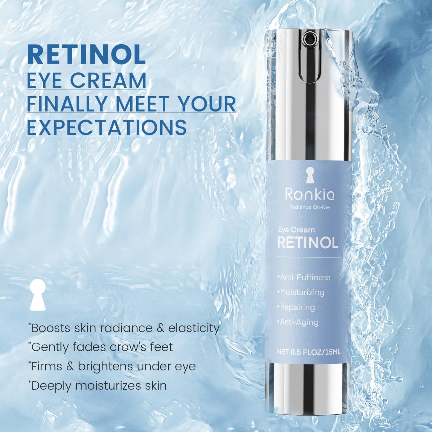 Skiennix Retinol Eye Cream - Anti-Wrinkle Formula for Dark Circles & Eye Bags | 0.5 fl. oz