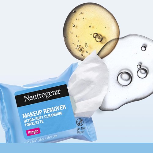 Neutrogena Makeup Remover Wipes - Alcohol-Free Cleansing Towelettes for Dirt & Oil Removal | 20 Count