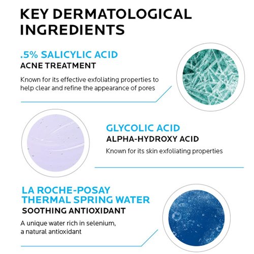 La Roche-Posay Effaclar Acne Toner - Salicylic & Glycolic Acid for Oily Skin | Pore Refining Exfoliant