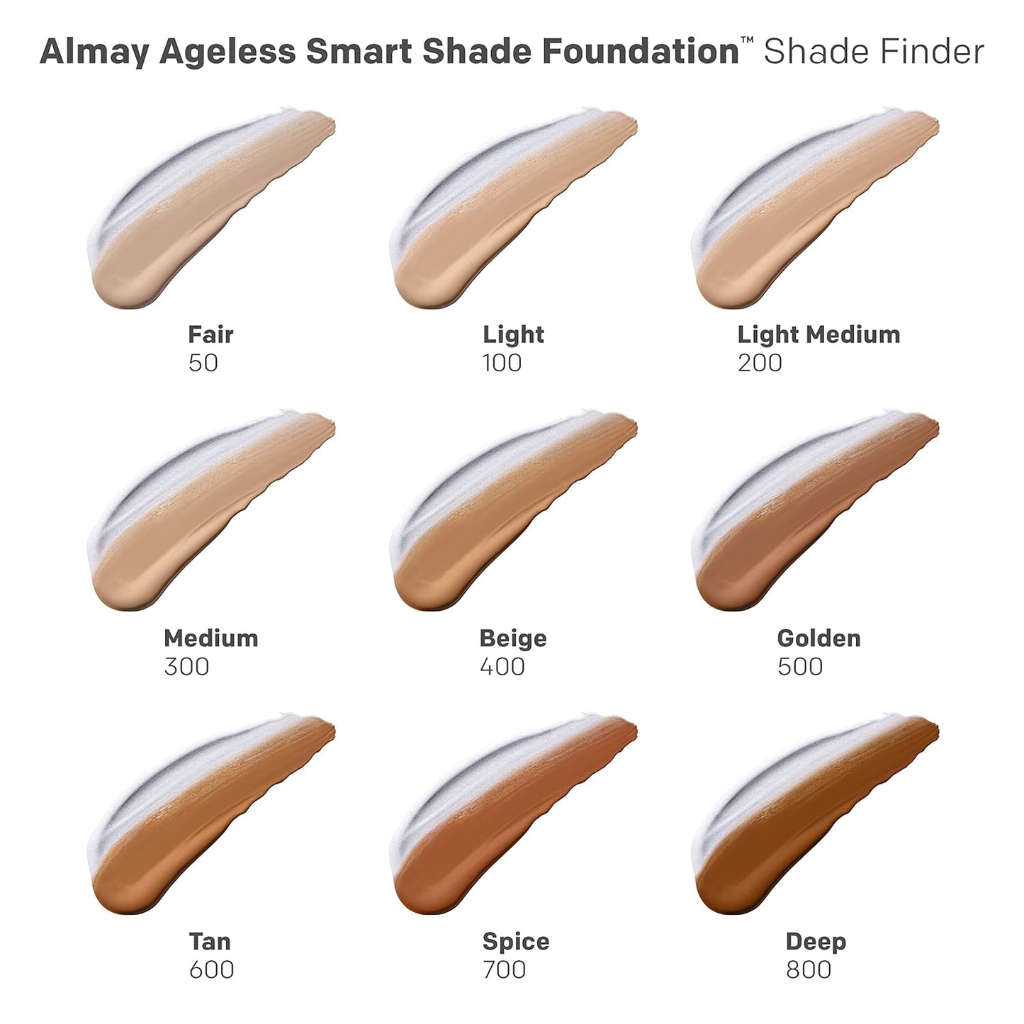 Almay Anti-Aging Foundation - Smart Shade Makeup with Hyaluronic Acid & Vitamin C, 800 Deep, 1 Fl Oz