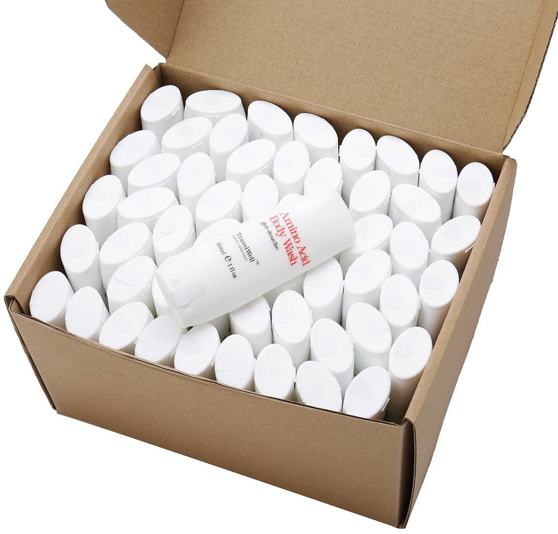 Travel Well Individually Wrapped Travel Size Guest Body Wash 1.0 Fl Oz/30ml 50 Bottles | Travel Size Toiletries | Hotel Toiletries Amenities