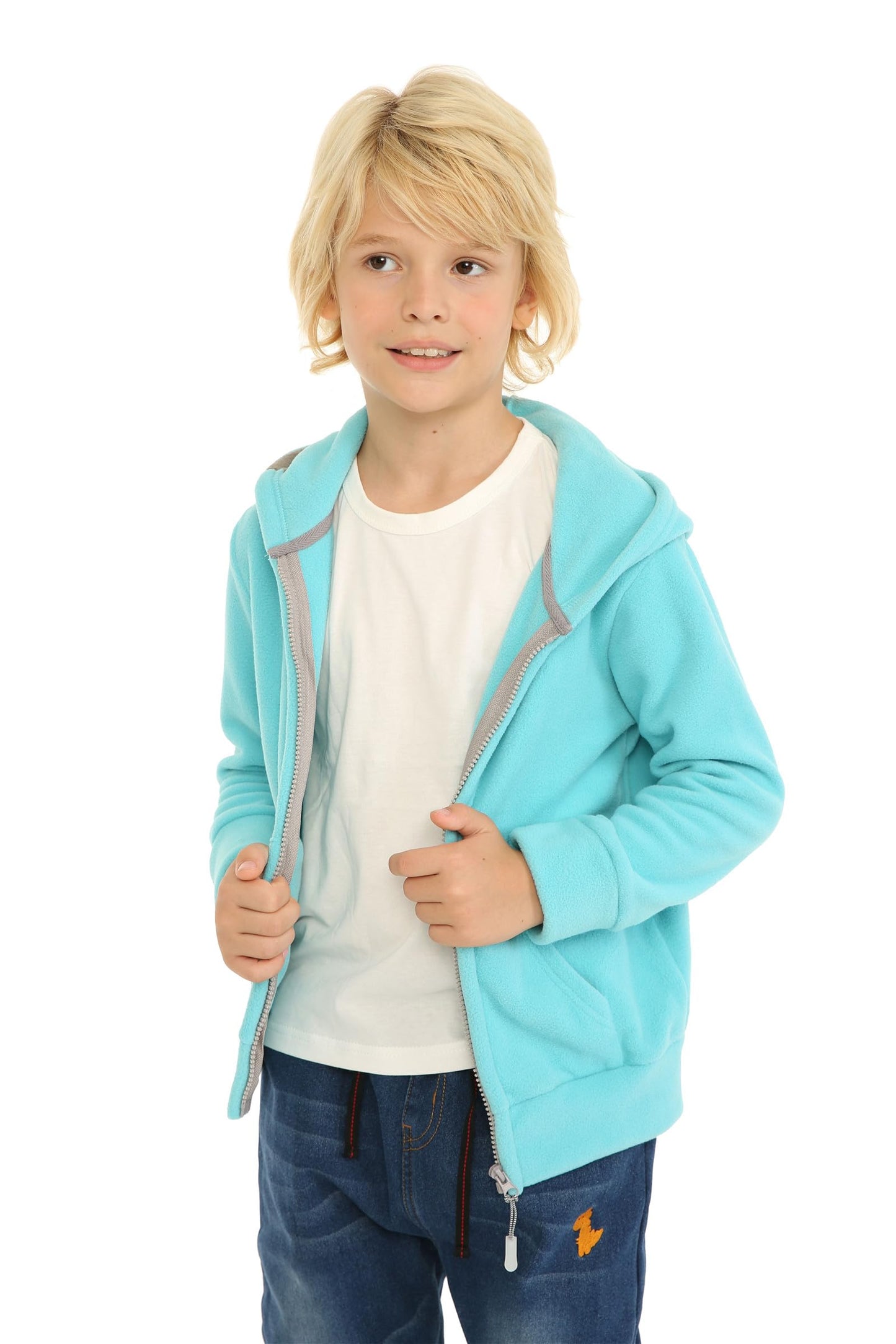 Mud Kingdom Cute Little Boy Fleece Jacket with Hood 3T Blue Dog