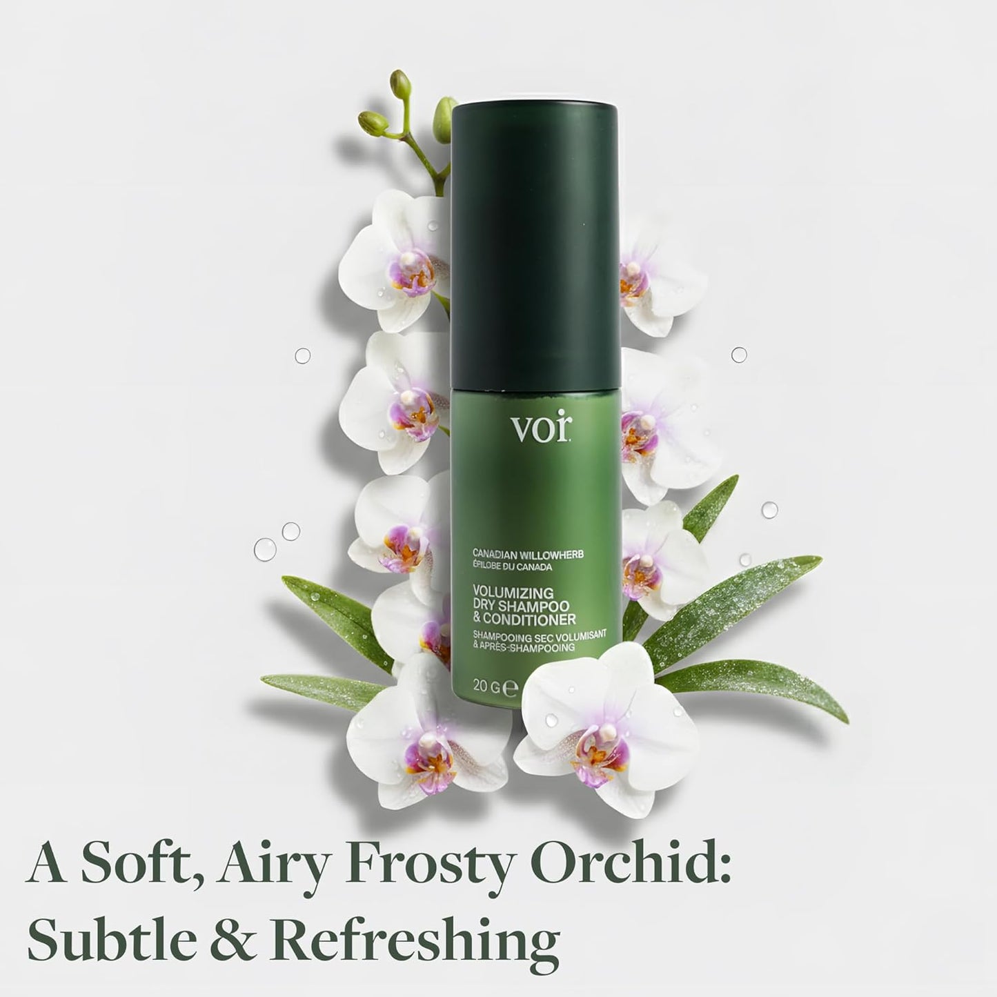 Voir Haircare Volumizing Dry Shampoo & Conditioner - Organic Powder with Willowherb & Green Tea | Travel Size 0.67 oz