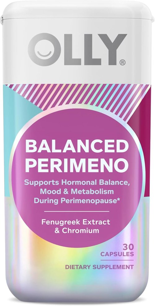 OLLY Balanced Perimeno Capsules - Support Hormonal Balance, Mood & Metabolism | 30 Count