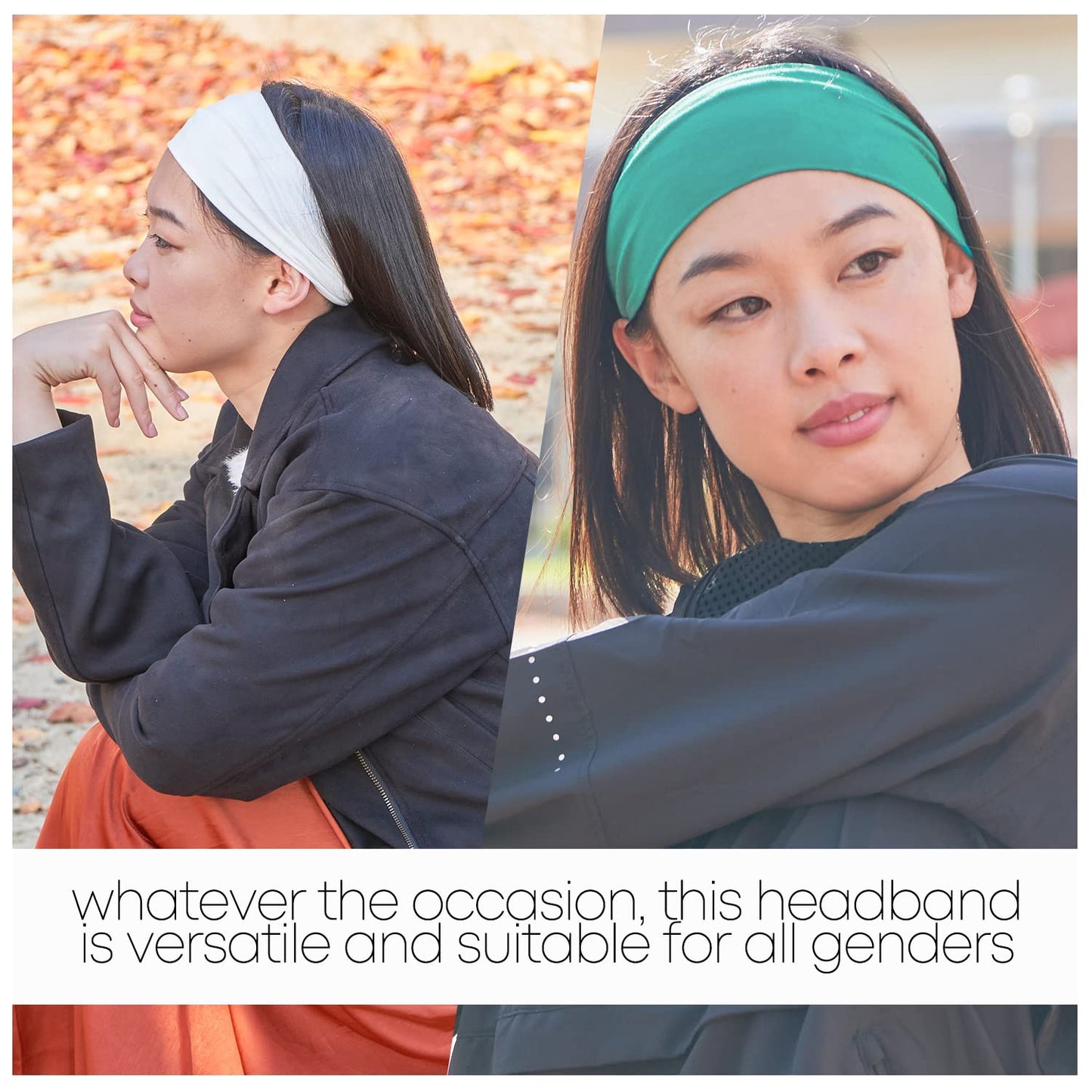 Multiuse Headband Hair Wrap for Women & Men, Casual Headwear & Wide Gym Wrap Headband Tie-Dye D