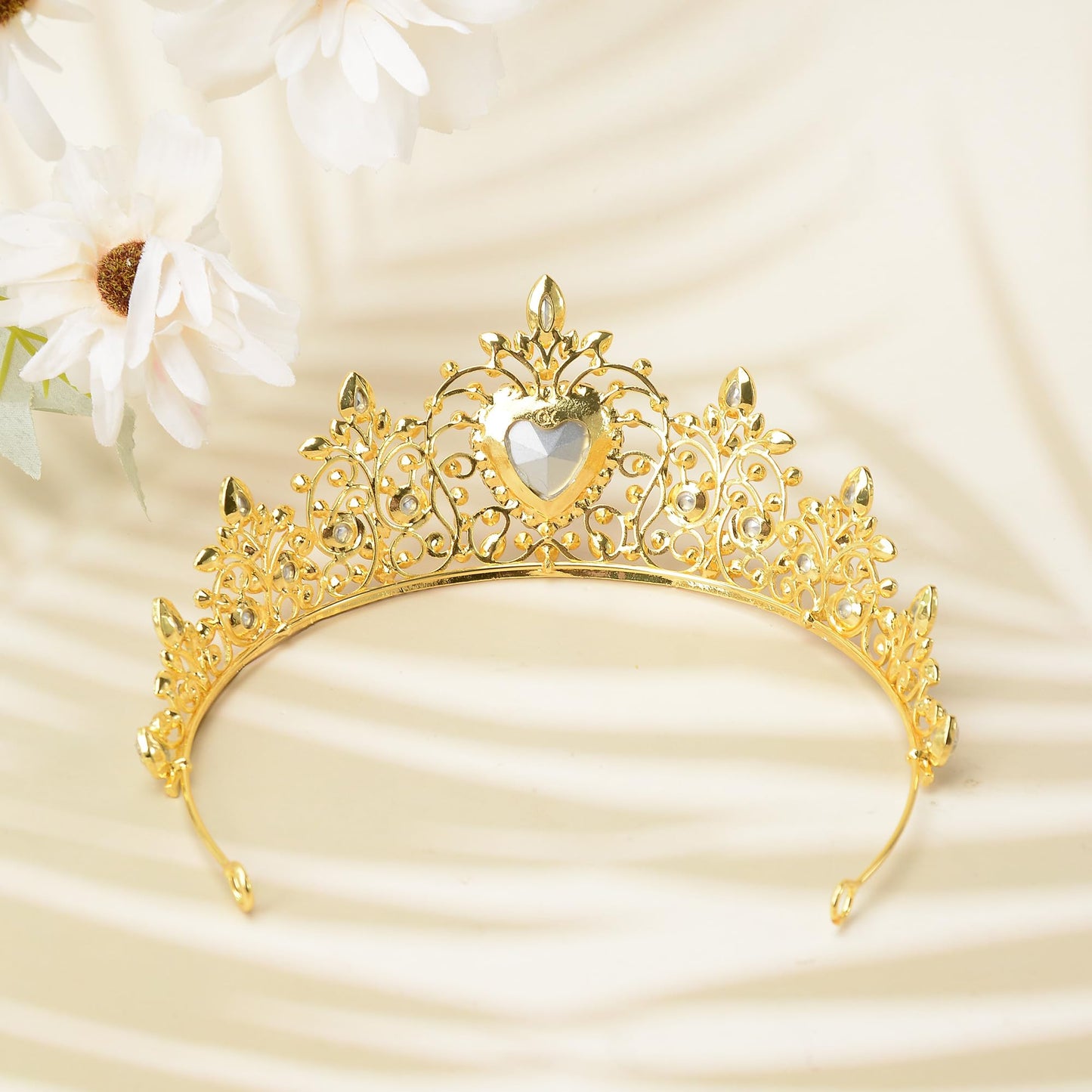 S SNUOY Tiaras and Crowns for Women Crystal Queen Crowns Rhinestone Princess Tiaras Hair Accessories for Bridal Birthday Prom Party - October Tourmaline