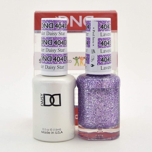 DND Gel Lavender Purple Glitter Daisy Star Gel - Stunning Nail Art Polish | Long-Lasting Shine
