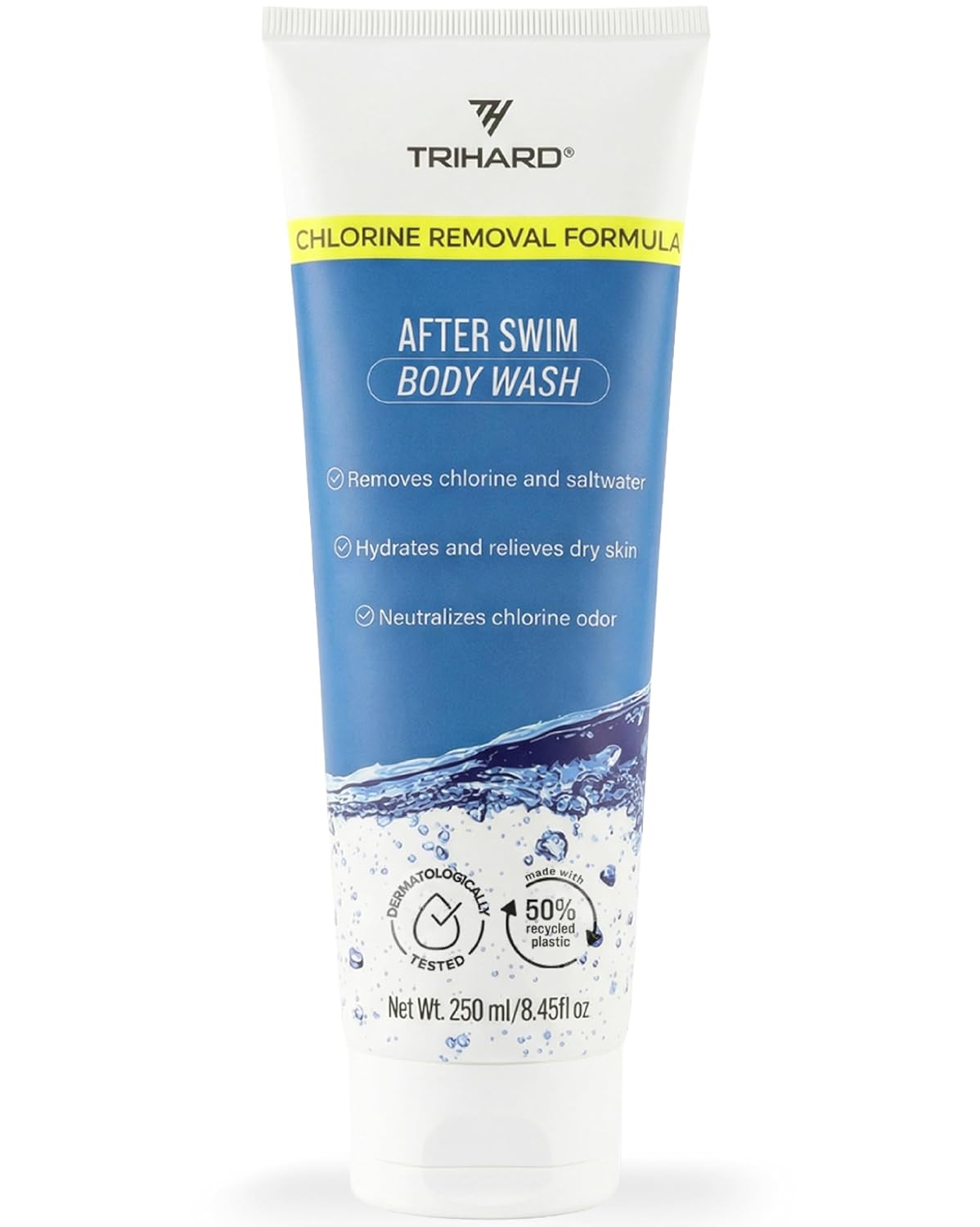 TRIHARD Chlorine Removal Body Wash - Hydrates Sensitive Skin After Swimming | Essential Pool Care