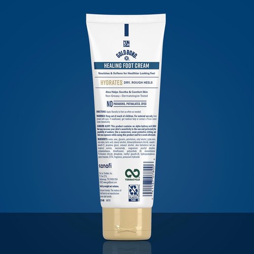 Gold Bond Healing Foot Cream - Nourishing Aloe Formula for Dry Feet | 4 oz for Soft, Healthy Skin
