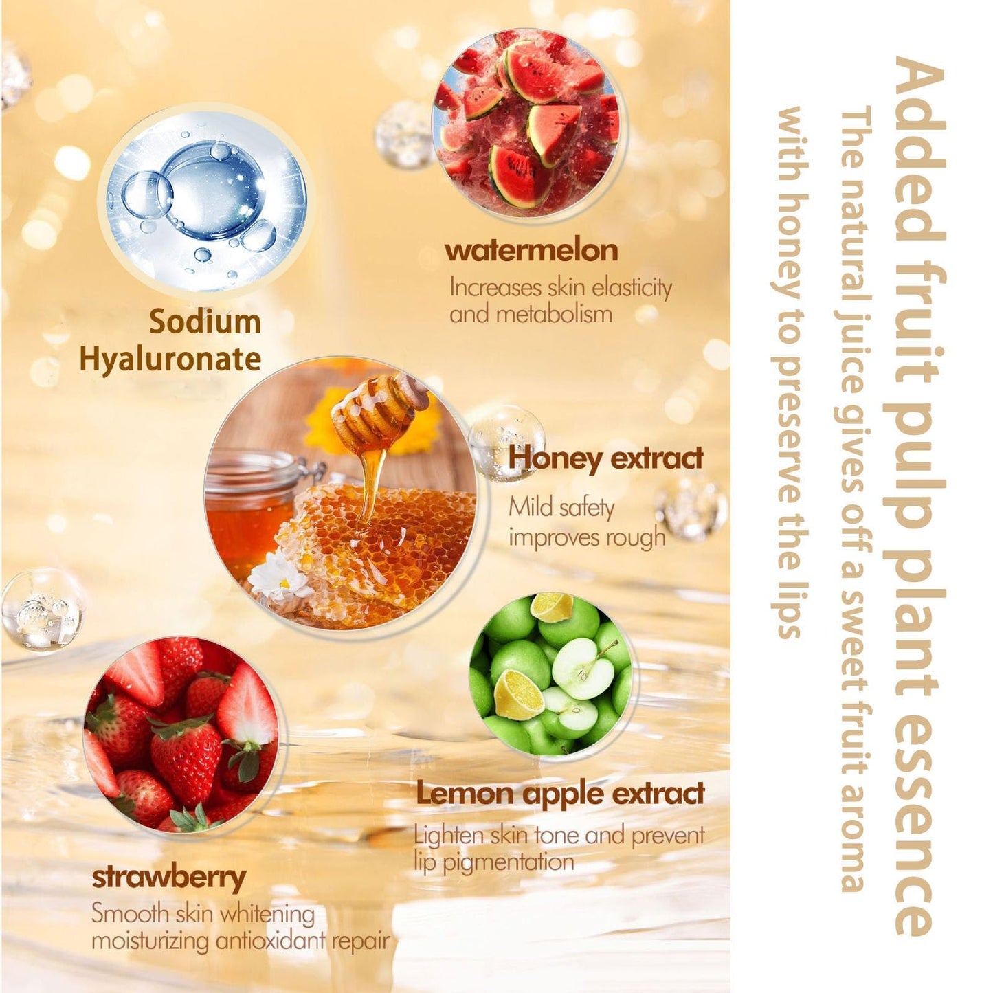 Tnoctuh 4 PCS Bee Lip Balm Lip Mask Honey Pot, Coconut Honey Peach Mint Moisturizing Sleeping Lip Mask Overnight with Sticks, Lip Balm Exfoliating Prevention Dry and Crack Lip Scrubs