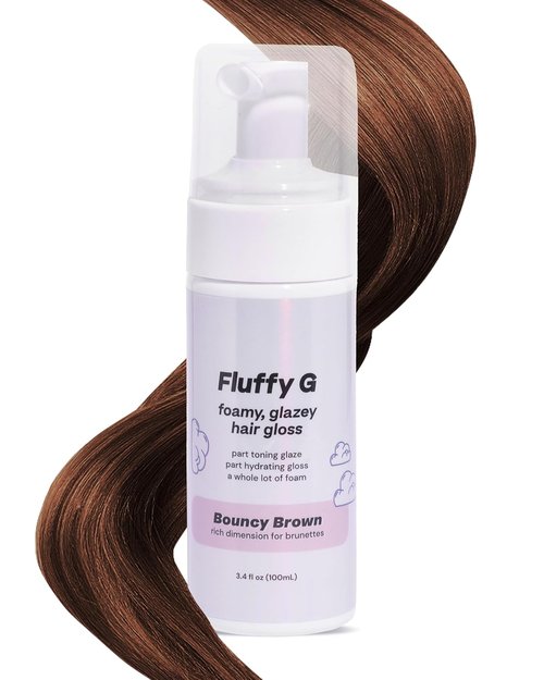 Hally Hair Fluffy G Hair Gloss - 3.4 fl oz Brown Hair Color Glaze for High Shine & Vibrant, Fuller-Looking Hair