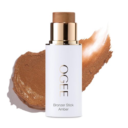 Ogee Sculpted Face Stick - Organic Bronzer & Highlighter in Amber | Multi-Use Sun-Kissed Bronze
