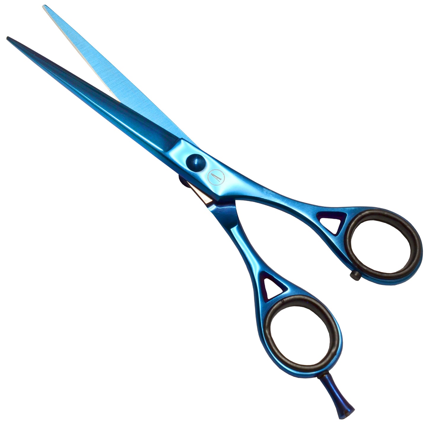 ANDUSTRIAL - Professional Hair Cutting Scissors/Shears For Men/Women/Home/Salon - Premium High Carbon Steel Quality - Smooth And Sharp - Double Notch - 6 Inch, Blue