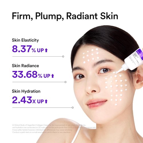 VEGANIFECT NMN Collagen Cream | Hydrating & Firming Moisturizer with Peptides & Glutathione & Hyaluronic Acid | Boosts Elasticity & Wrinkle Care | Korean Skincare, 1.69 fl.oz