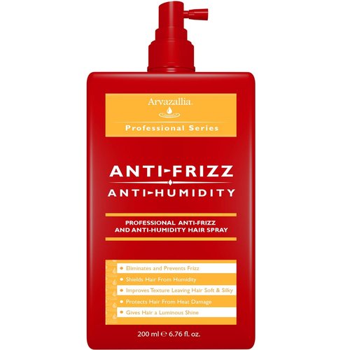 Arvazallia Antifrizz Hair Spray - Professional Frizz Control & Heat Protectant | 8 Oz