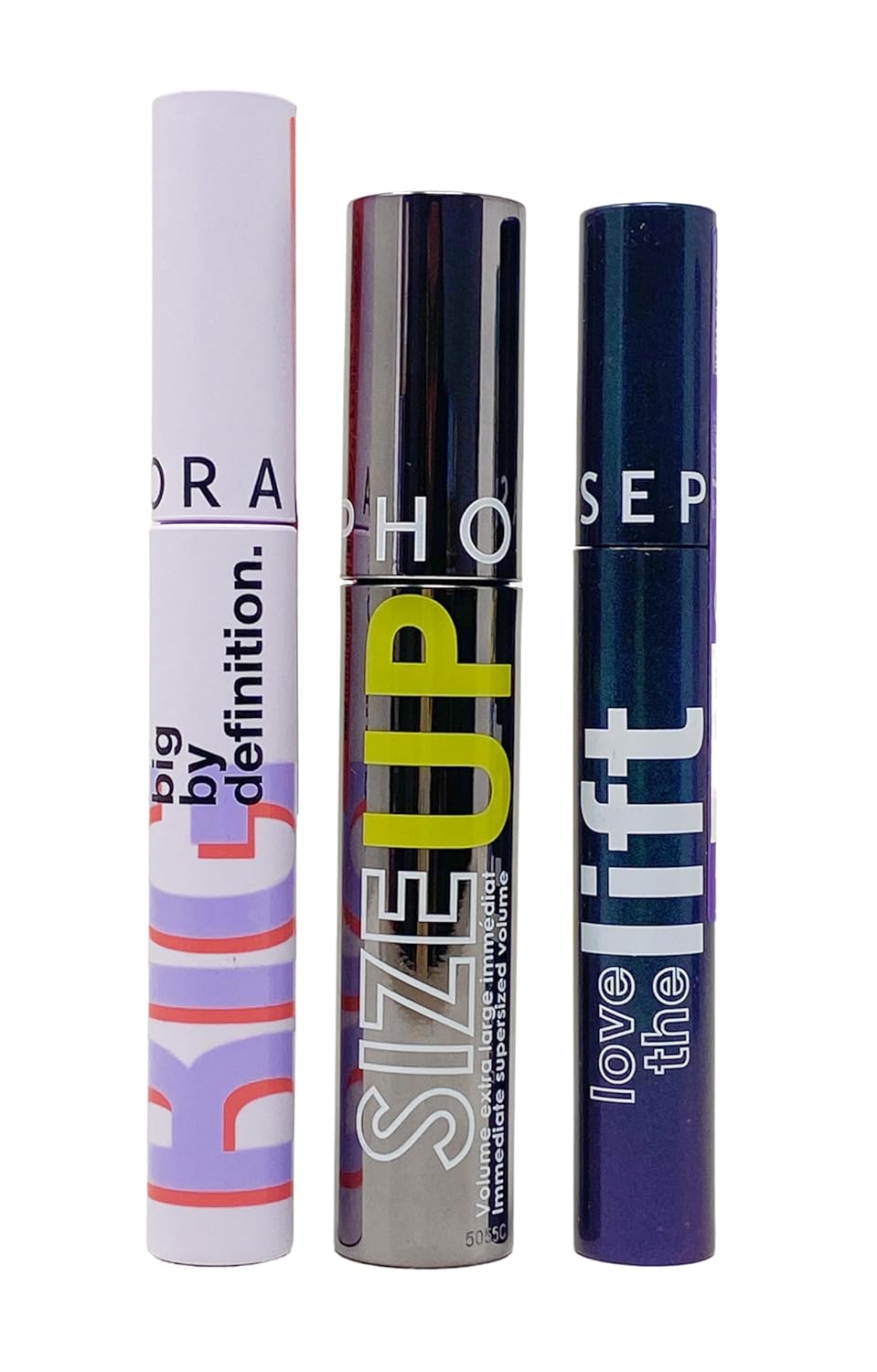 Sephora Collection Mascara Trio Set - Love The Lift, Size Up & Big By Definition | Perfect for Dramatic Lashes
