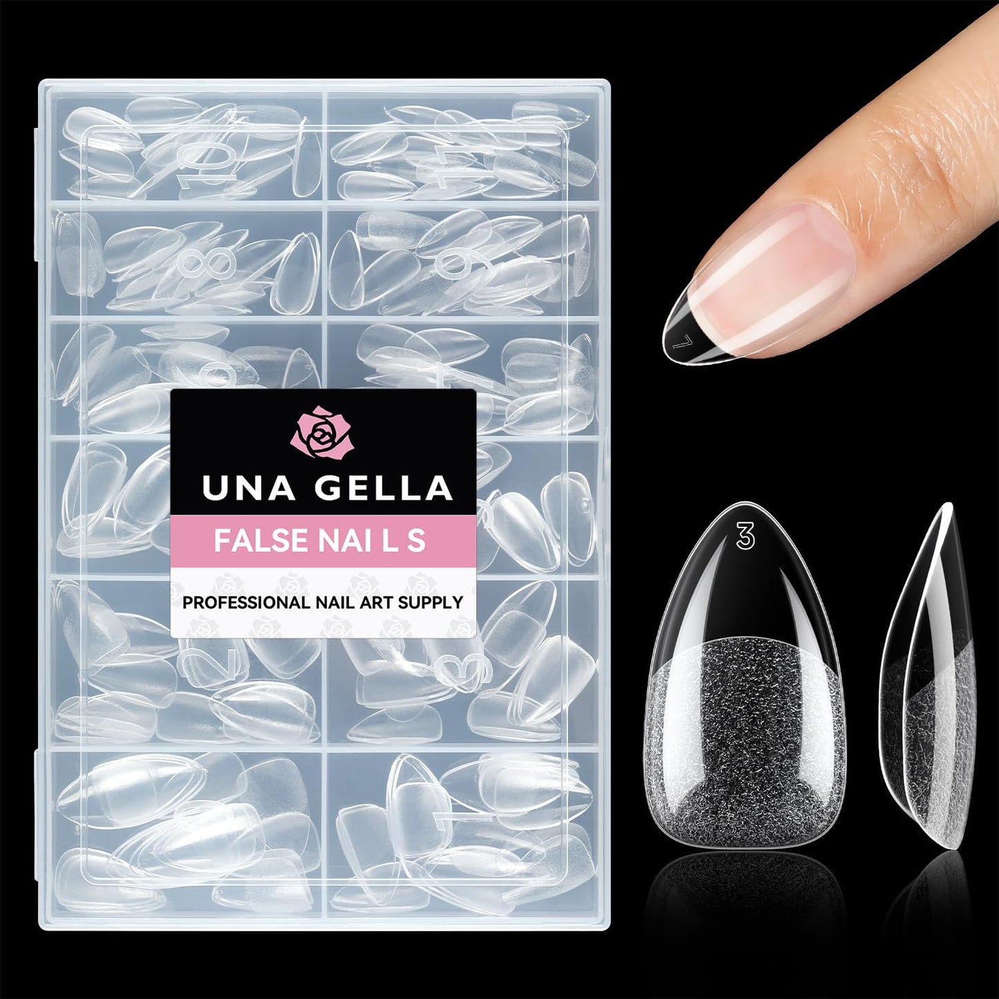 UNA GELLA GEL NAIL TIPS FOR ACRYLIC NAIL TIPS SOFT GEL TIPS