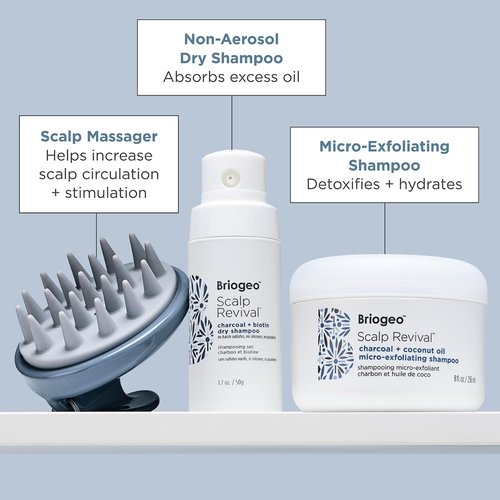 Briogeo Scalp Revival Set - Detox & Hydrate Your Scalp with Charcoal & Tea Tree | Vegan & Cruelty-Free