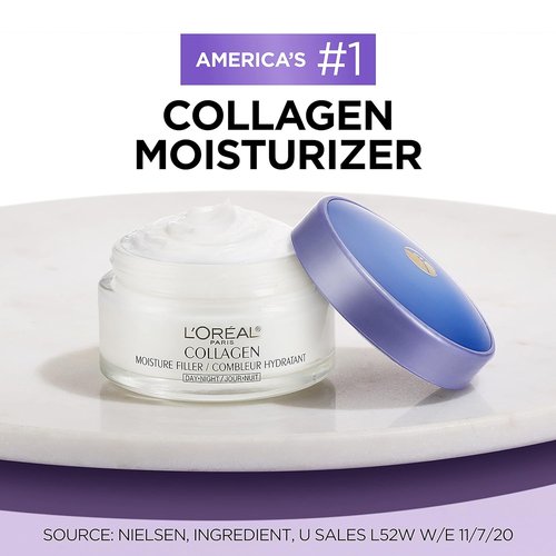 L'Oreal Paris Collagen Face Moisturizer - Reduce Wrinkles, Fragrance-Free, 1.7 oz
