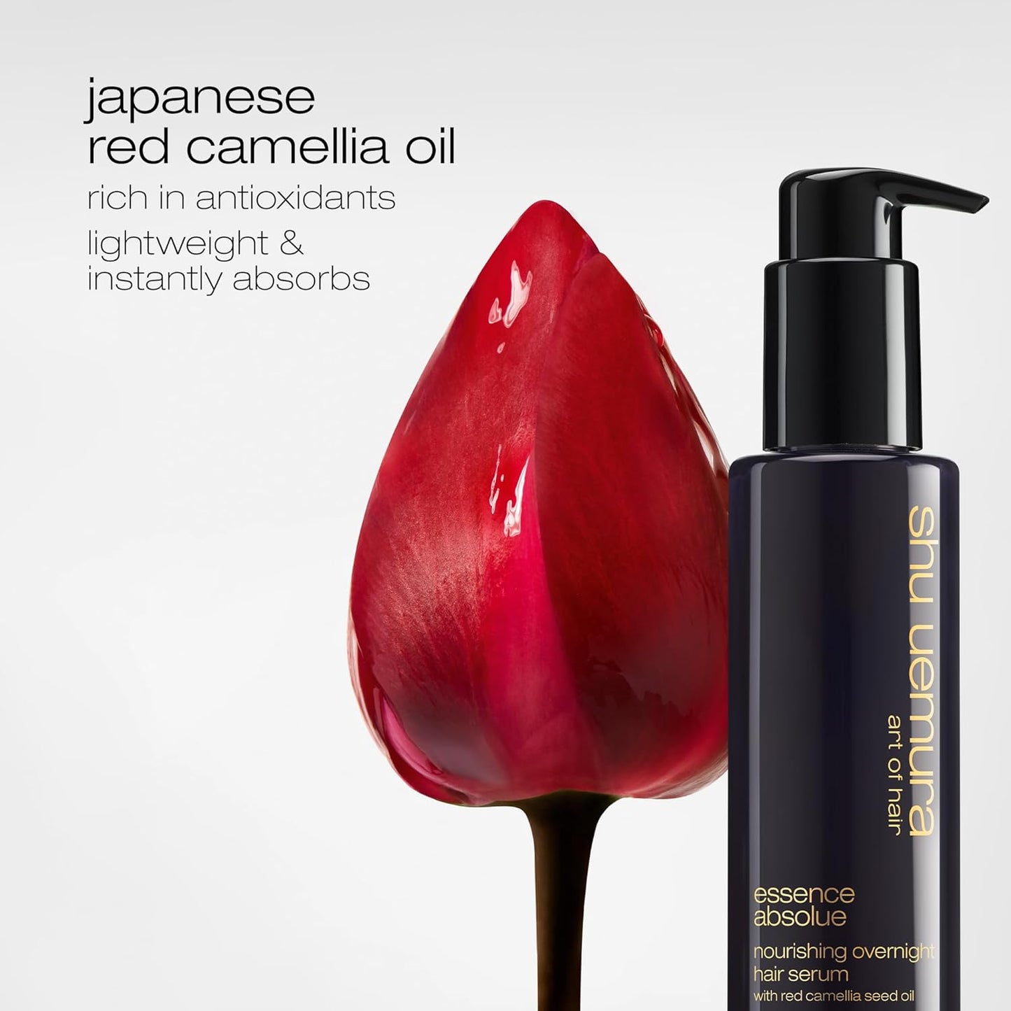 Shu Uemura Art of Hair Essence Absolue Nourishing Overnight Hair Serum - Hydrates, Detangles & Reduces Frizz | 1 Fl Oz