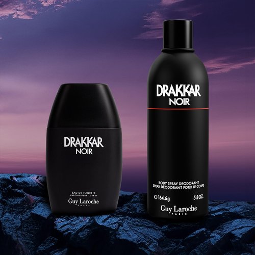 Drakkar Noir By Guy Laroche, Iconic Designer Fragrance, Intense & Powerful Body Spray, Fougere Blend & Aromatic Spices, Long Lasting Mens Cologne, Day and Evening Scent, 5.8 Fl. Oz.