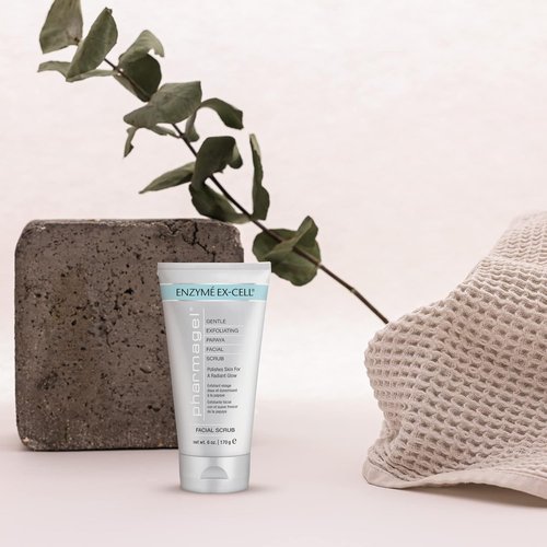 Pharmagel Enzyme Ex-Cell - Gentle Papaya Face Exfoliator Scrub for All Skin Types - 6 Oz