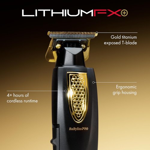 BaBylissPRO LithiumFX Ergonomic Hair Trimmers for Men - Cord/Cordless Design for Ultimate Flexibility