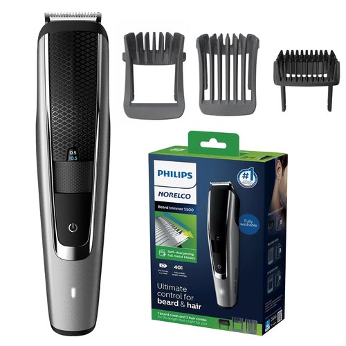 Philips Norelco Beard Trimmer | Effortless Precision with 40 Length Settings & Skin-Friendly Blades