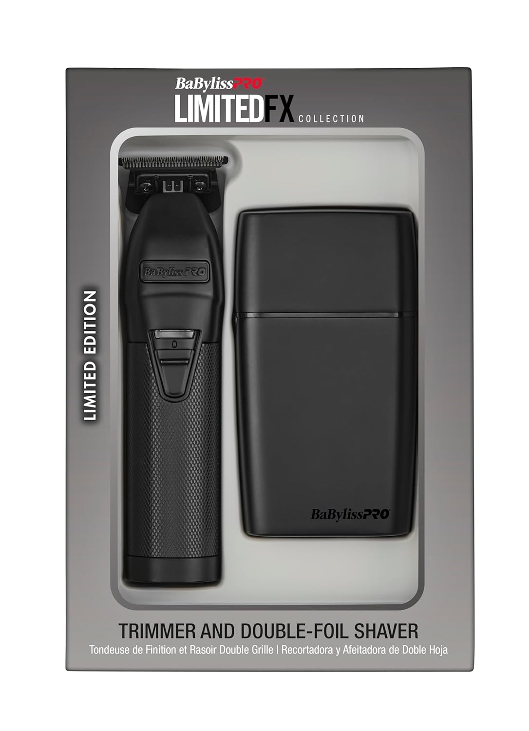 BaBylissPRO LIMITEDFX Hair Trimmer & Double Foil Shaver - High-Performance Cord/Cordless Design