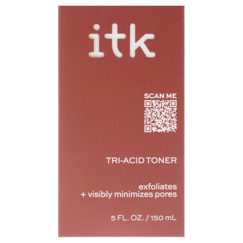 ITK Tri-Acid Facial Toner - Exfoliate & Minimize Pores with AHA, BHA, PHA + Niacinamide | 5 Fl Oz