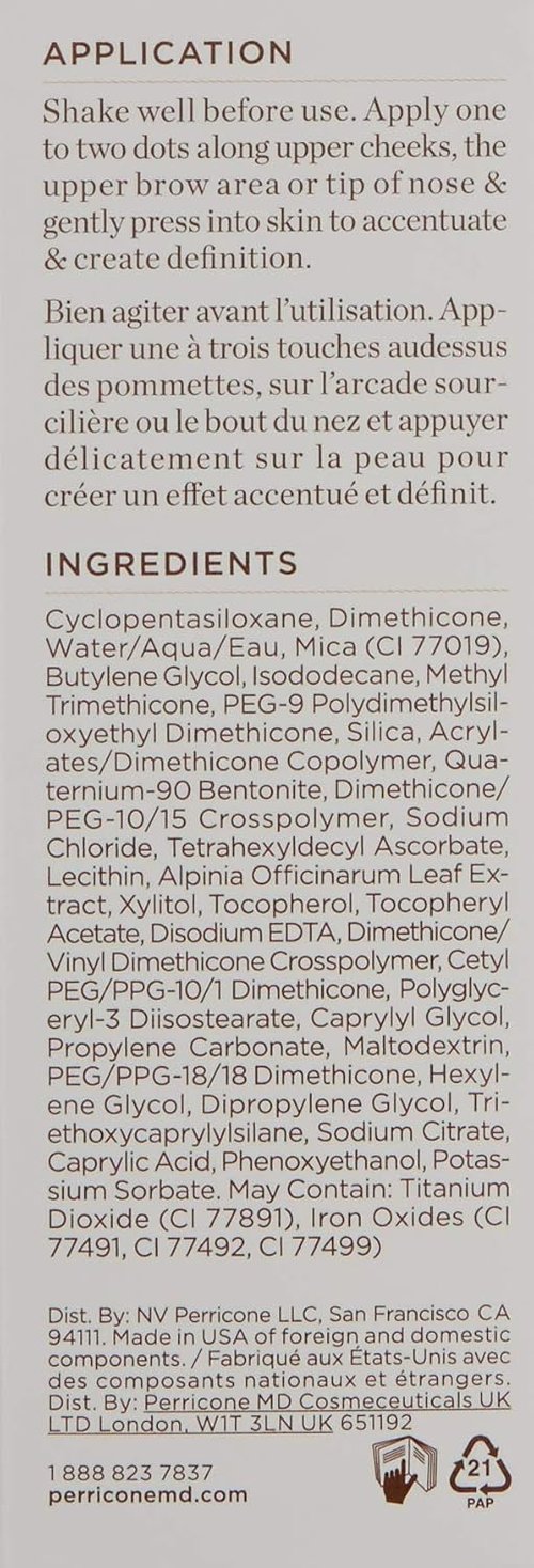 Perricone MD No Makeup Gel Highlighter - Radiant Glow | 0.3 Oz Size