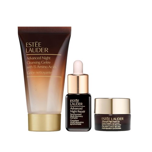 Estée Lauder Advanced Night Repair Set - Travel Size Essentials with Foaming Face Wash, Serum & Eye Gel
