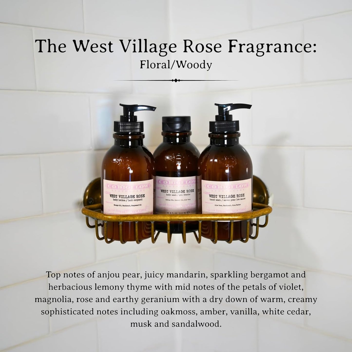 C.O. Bigelow Rose Body Lotion - Moisturizing Formula with Shea Butter & Borage Oil | 10.5 Fl Oz