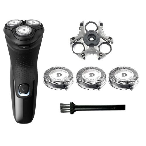 Philips Norelco SH30 Replacement Shaver Heads - 3 Blades Plus Retaining Ring for Series 3000/2000/1000