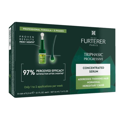Rene Furterer Triphasic Serum for Hereditary Thinning Hair - Drug-Free Leave-In Treatment | 30-Day Supply