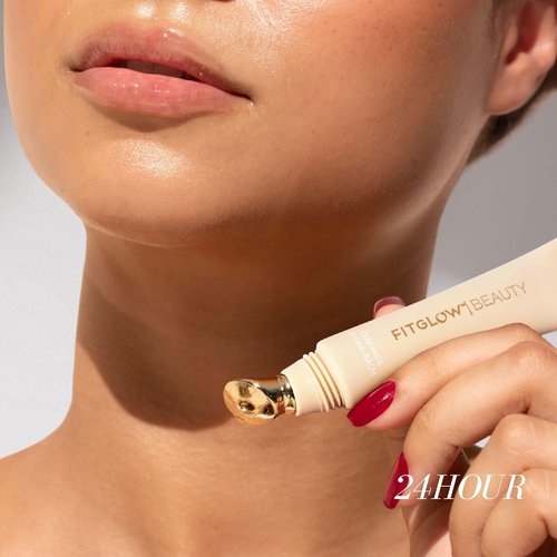 Fitglow Beauty Ceramide Hydra-Balm Lip Gloss - Hydrating Lip Serum with Peptides & Glutathione | Plumping Anti-Aging Formula | 12g Vegan & Cruelty-Free