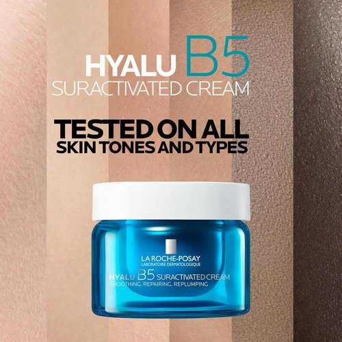 La Roche-Posay Hyalu B5 Anti-Aging Face & Neck Cream - Firming Moisturizer with 3 Types of Hyaluronic Acid, 72hr Hydration, Fragrance-Free, 1.7fl oz