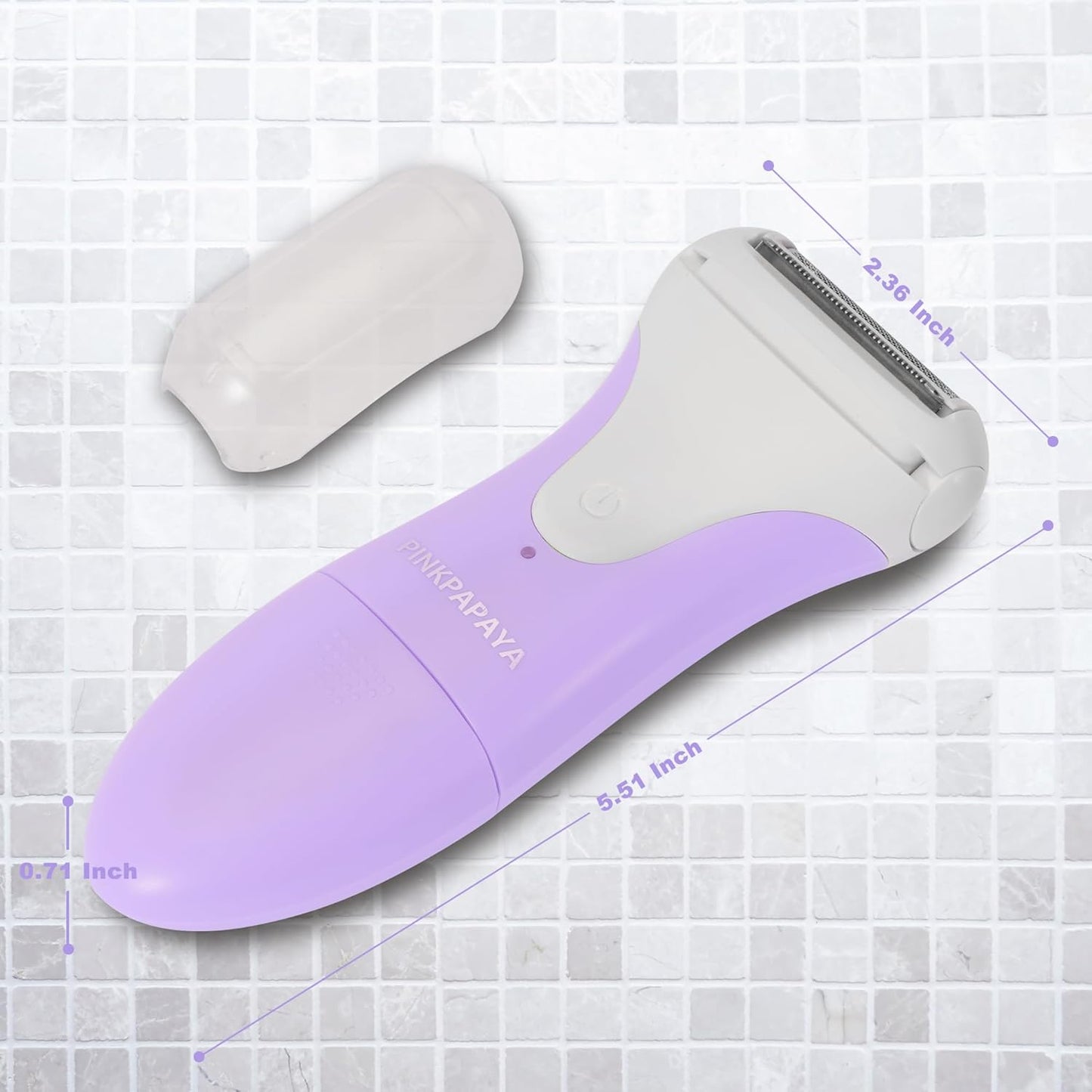 Skiennix Electric Razor for Women - Waterproof Cordless Bikini Trimmer | Hypoallergenic Foil Shaver for Legs, Underarms, Wet/Dry Use, Orchid