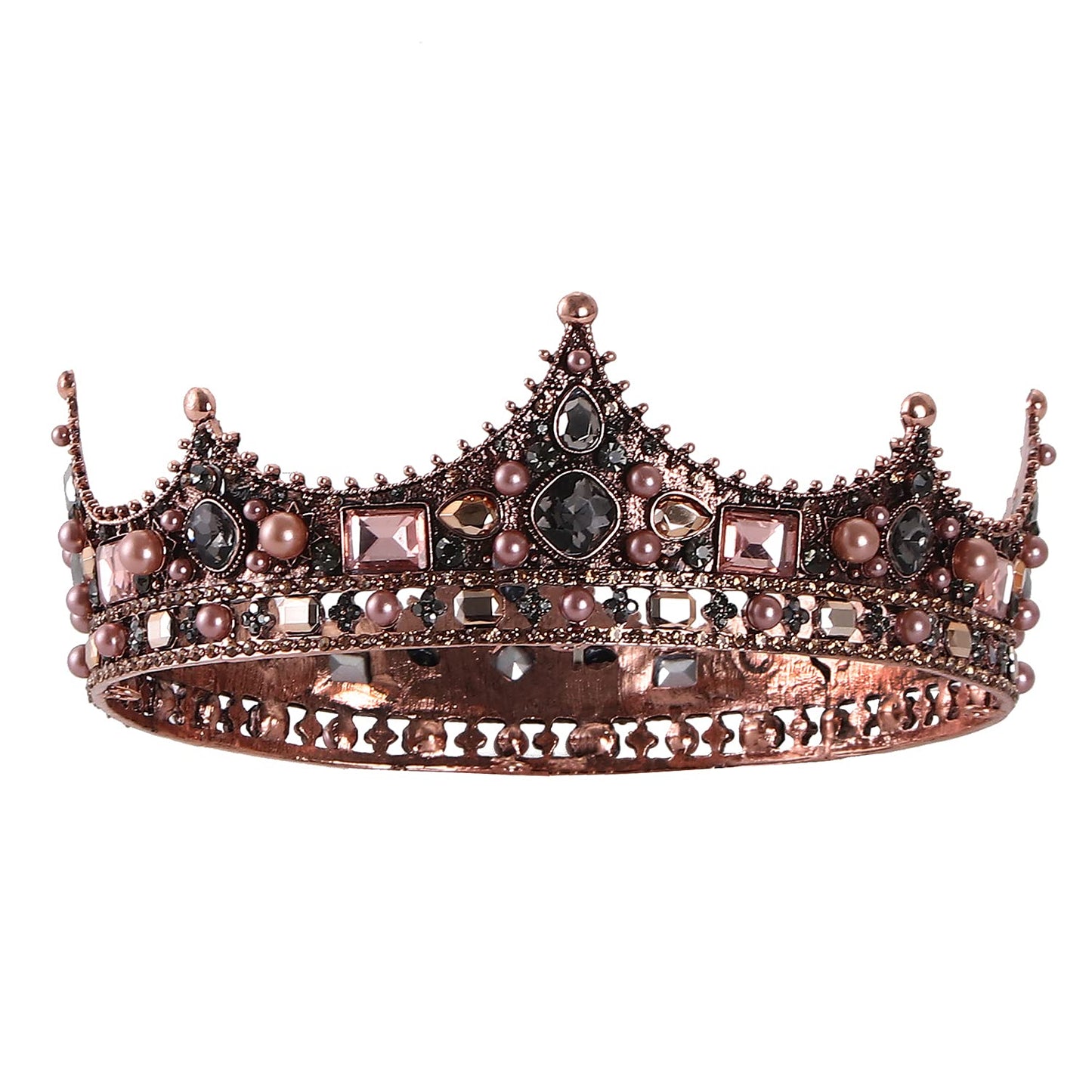 CROWN GUIDE Women's Baroque Queen Tiaras Crowns King Crown for Men Birthday Wedding