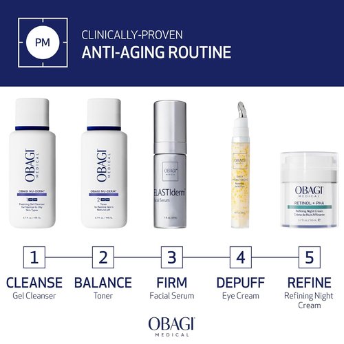 Obagi Medical Retinol + PHA Night Cream - Clinically Proven Anti-Aging Formula for Smoother Skin - 1.7 Oz