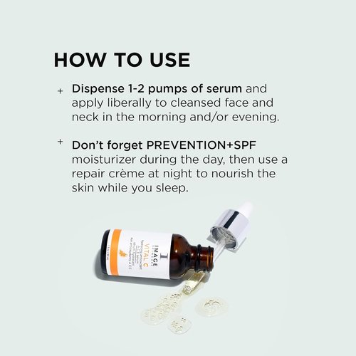 IMAGE Skincare VITAL C Serum - Hydrating Vitamin A, C & E Complex for Brightening | 1 fl oz
