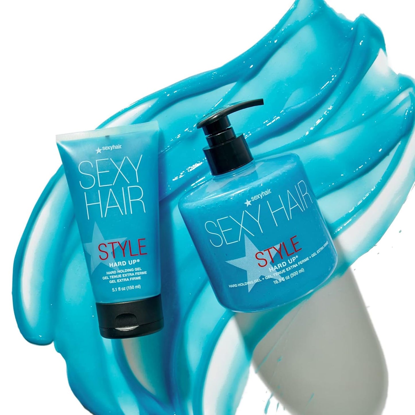 SexyHair Hard Up Gel - Extreme Hold Styling Gel | Non-Flaking Formula for All Hair Types