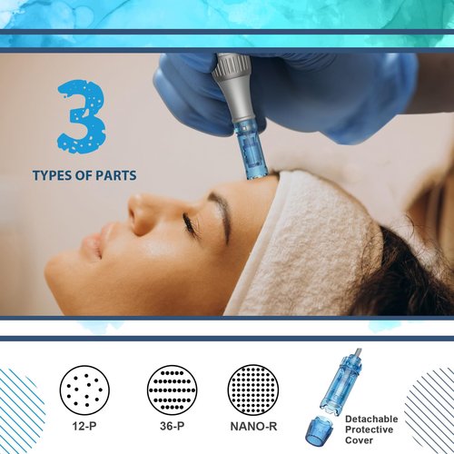 Microneedle Roller Pen for Home Use - Microneeding Derma Roller Pen for Women Men - Micro Needle Roller Pen for Skin Tools-0.24MM