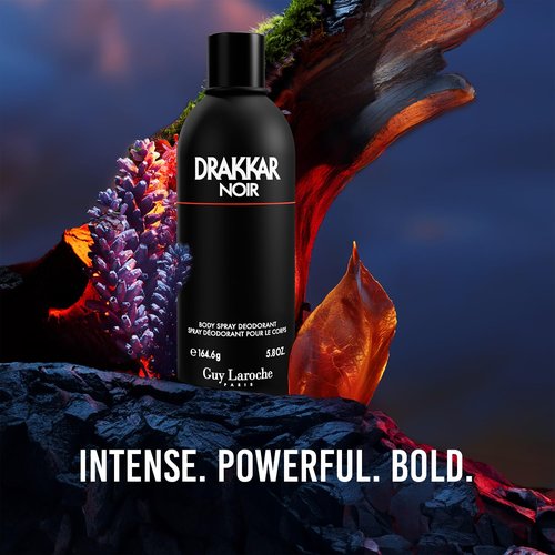 Guy Laroche Drakkar Noir Body Spray - Intense & Long-Lasting Men's Cologne | Aromatic Fougere Blend