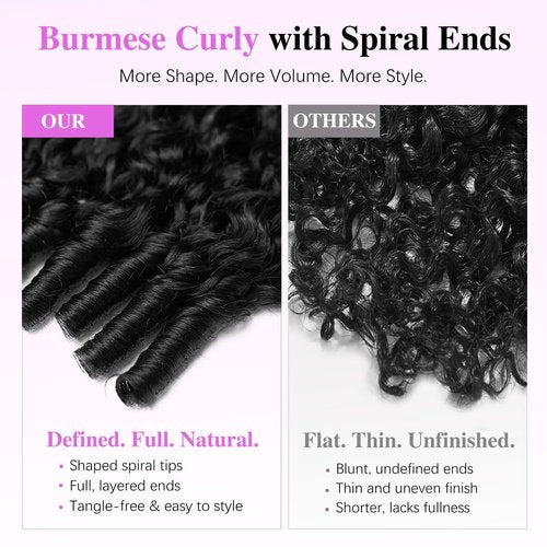 Liqusee 7x6 Burmese Curly Glueless Wigs Human Hair Pre Plucked Pre Cut 250% Density Drawstring Wig for Black Women 7x6 HD Lace Front Wigs Human Hair Glueless Wear and Go Nautural Color 24 Inch