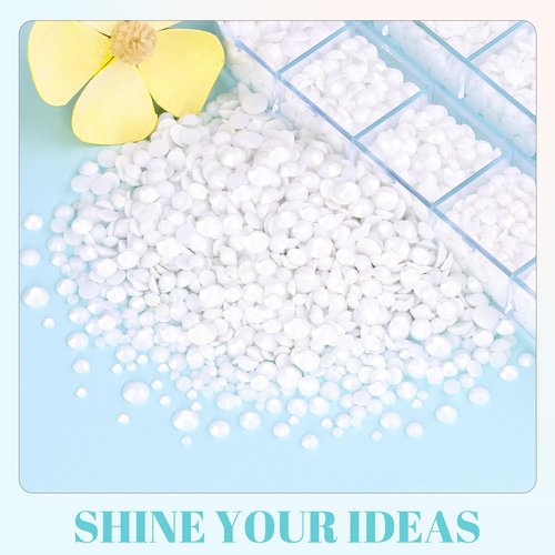 12100Pcs Resin Rhinestones for Crafting with 3Pcs 10ml B7000 Jewelry Glue, 2 Boxes Flatback Crystals Diomand (White) for Bedazzling Crafts DIY Nail Art Makeup，Non Hotfix Gems for Clothing Shoes