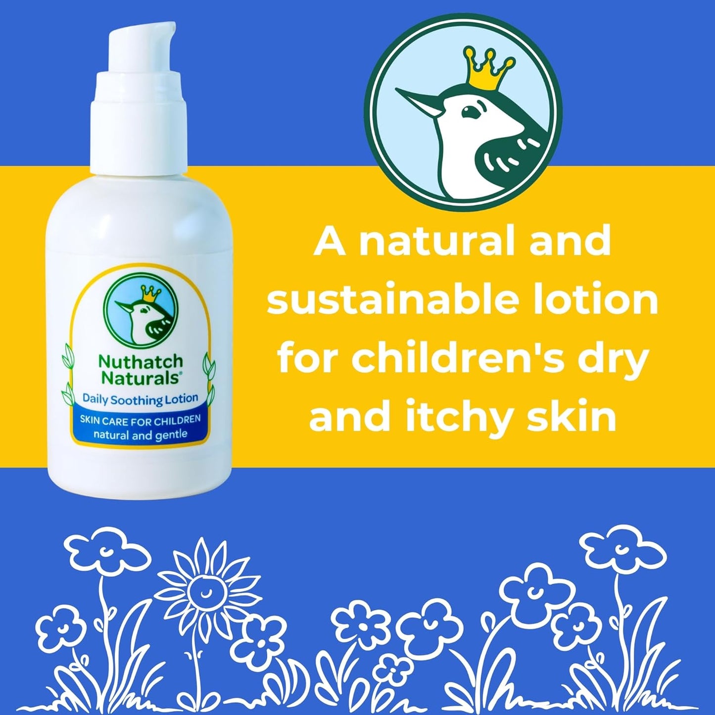 Skiennix Kids Lotion - Natural Daily Moisturizer - Plant-Based & Non-Toxic - Gentle, Hypoallergenic, Fragrance-Free